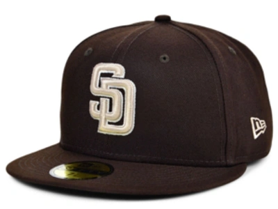 Shop New Era San Diego Padres Authentic Collection 59fifty Fitted Cap In Brown