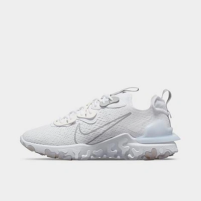 Shop Nike Men's React Vision Running Shoes In White/white/light Smoke Grey/light Smoke Grey