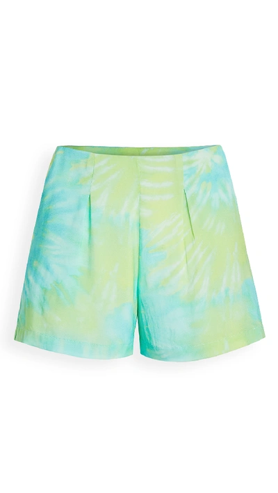 Shop Peixoto Joni Shorts In Lagoon Tie Dye