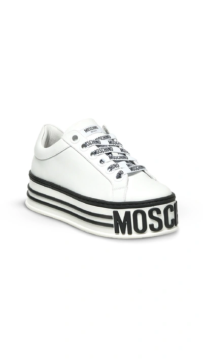 Shop Moschino Platform Logo Sneakers