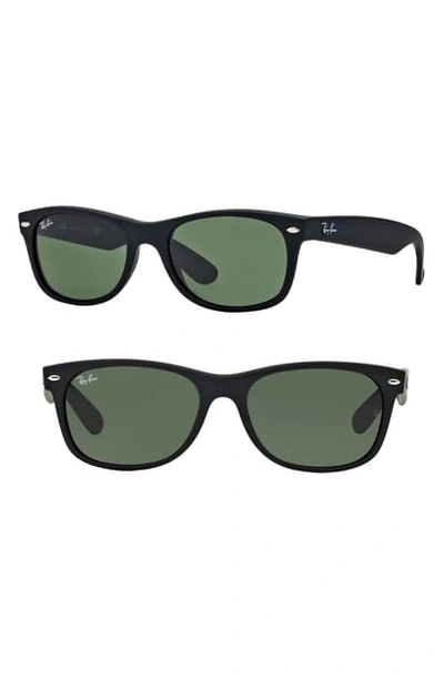 Shop Ray Ban Standard New Wayfarer 55mm Sunglasses In Black Rubber