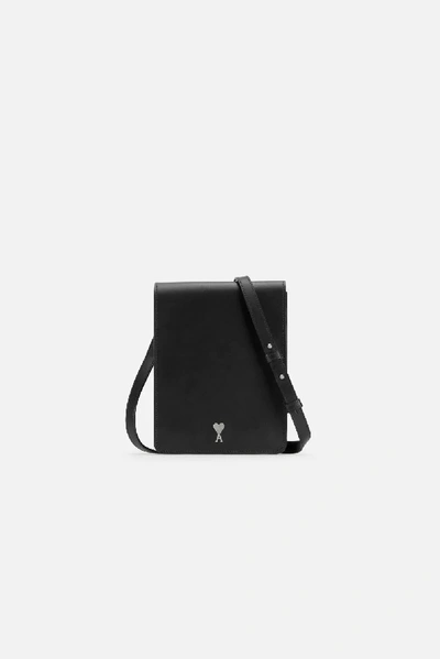 Shop Ami Alexandre Mattiussi Medium Accordéon Bag In Black