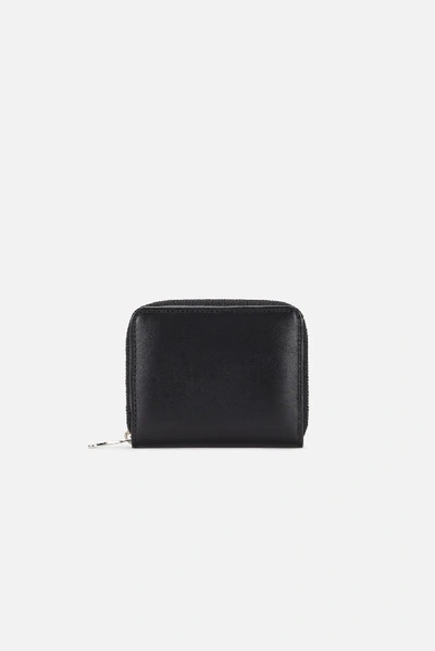 Shop Ami Alexandre Mattiussi Compact Wallet Ami De Coeur Puller In Black