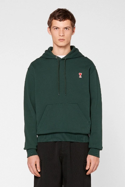 Shop Ami Alexandre Mattiussi Ami De Caur Hoodie In Green