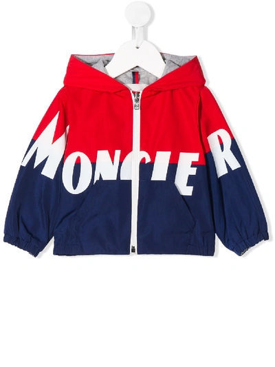 Shop Moncler Logo Rain Jacket In Red