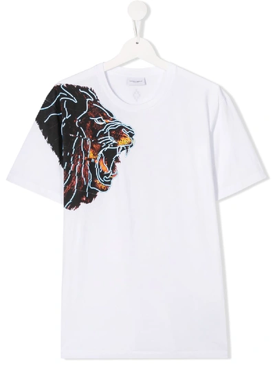 Marcelo Burlon County Of Lion Print T-shirt In White | ModeSens