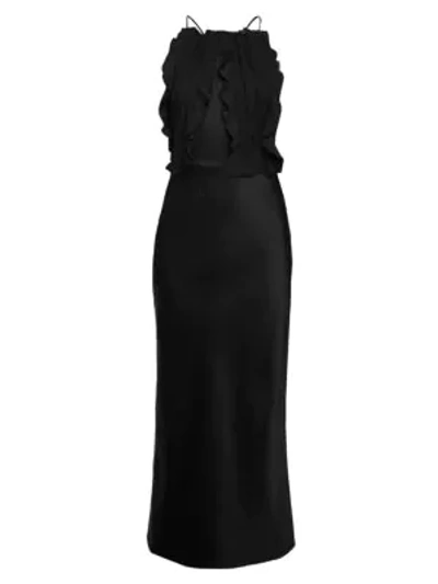 Shop Jason Wu Collection Open-back Slip Dress In Black