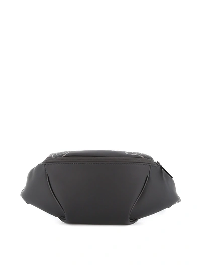 Shop Canali Rubber Belt Bag In Black