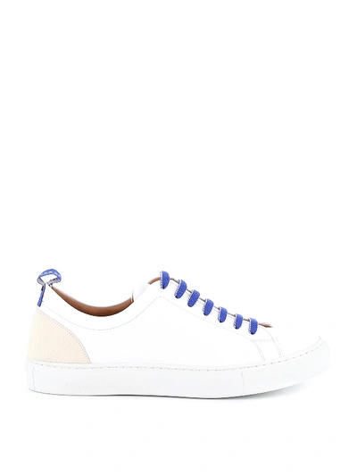 Shop Jacob Cohen Jack Leather Sneakers In White