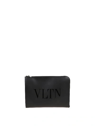 Shop Valentino Vltn Logo Briefcase In Black