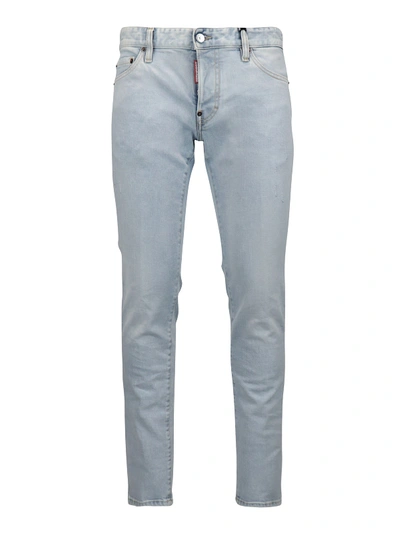 Shop Dsquared2 Faded Skinny Jeans In Light Wash