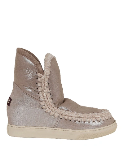 Shop Mou Eskimo Ankle Boots In Grey