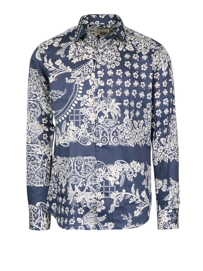 Shop Etro Cotton Paisley Shirt In Blue