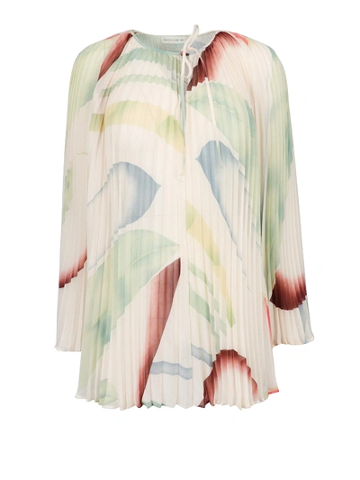 Shop Etro Pleated Floral Blouse In White