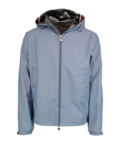 Shop Moncler Niortaise Jacket In Light Blue