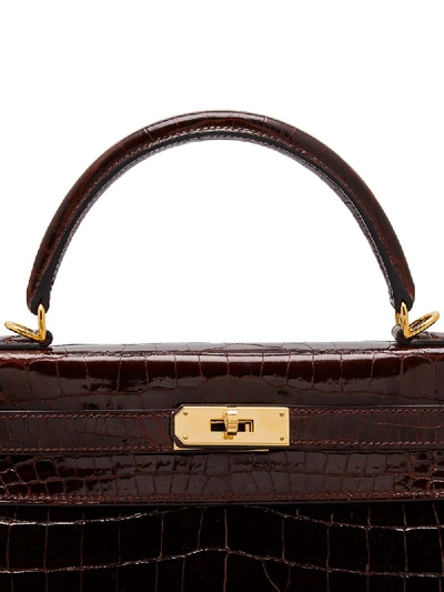Pre-owned Hermes 2015  Kelly Sellier Handtasche, 28cm In Brown