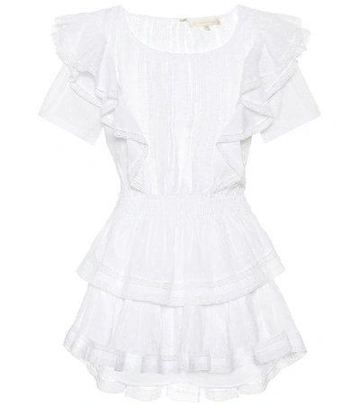 Shop Loveshackfancy Natasha Cotton Minidress In White
