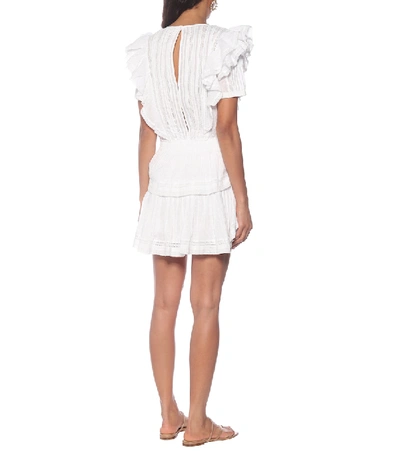 Shop Loveshackfancy Natasha Cotton Minidress In White