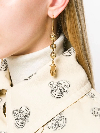 Shop Chloé Emoji Drop Earrings In Gold