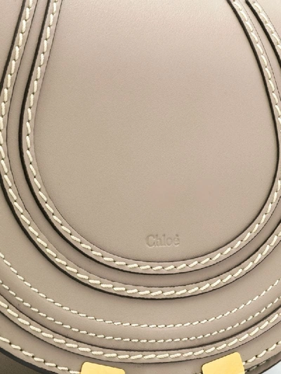 Shop Chloé Mini Marcie Bag In Grey