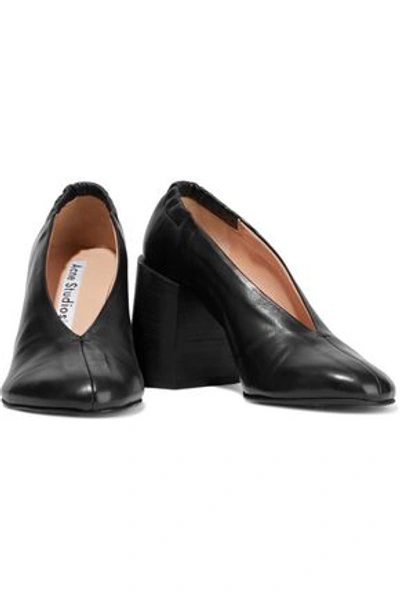 Shop Acne Studios Sully Leather Pumps In Black