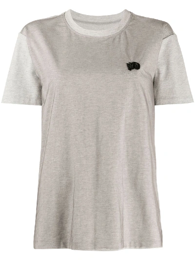 Shop Viktor & Rolf No Embroidered Boxy Fit T-shirt In Grey
