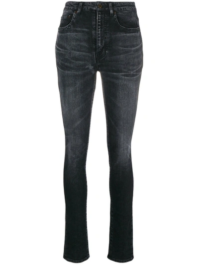 Shop Saint Laurent High Rise Skinny Jeans