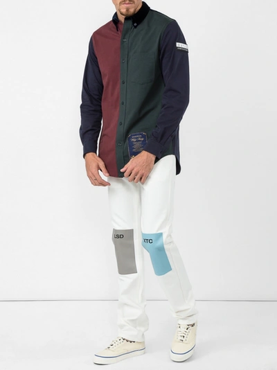 Shop Rafsimons Lsd Xtc Patch Fitted Jeans