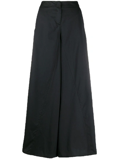 Shop Federica Tosi High-rise Palazzo Trousers In Black