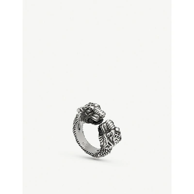 Shop Gucci Garden Tiger Sterling Silver Ring