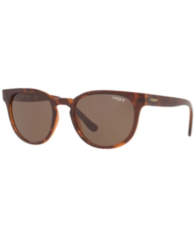 Shop Vogue Sunglasses, Vo5271s 53 In Top Dark Havana/light Brown/brown