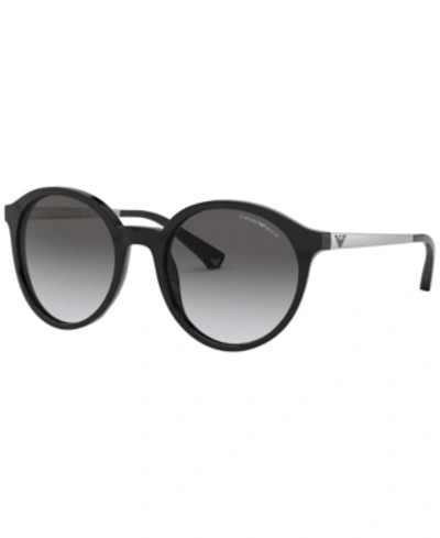 Shop Emporio Armani Sunglasses, Ea4134 53 In Black/grey Gradient