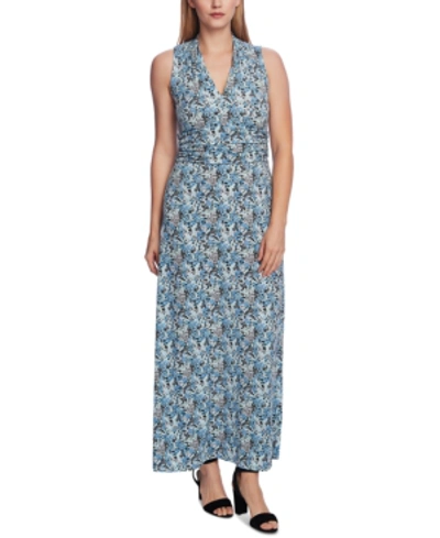 Shop Vince Camuto Women's Sleeveless Halter Maxi Dress In Rapture Blue