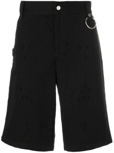 Shop Givenchy Destroyed Effect Shorts