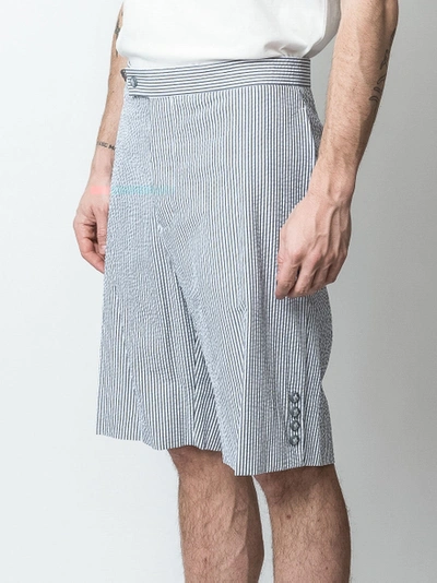 Shop Moncler Striped Knee Length Shorts