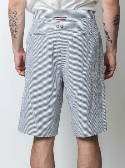 Shop Moncler Striped Knee Length Shorts