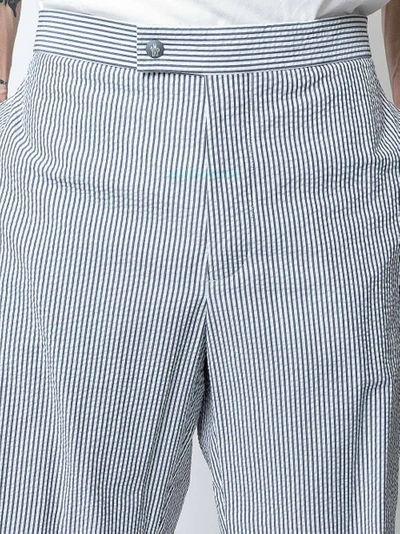 Shop Moncler Striped Knee Length Shorts