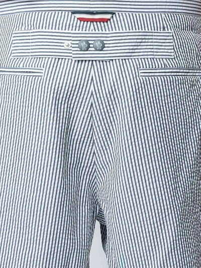 Shop Moncler Striped Knee Length Shorts