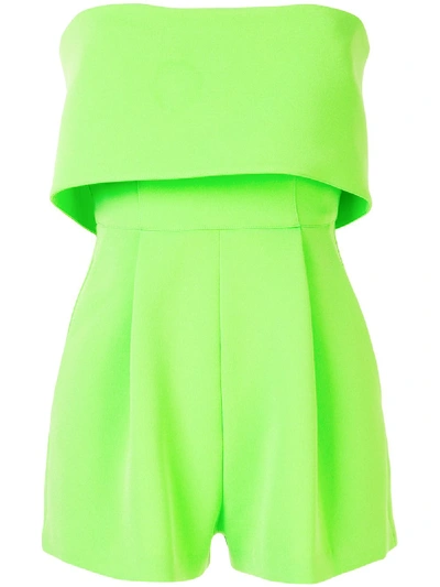 Shop Alex Perry 'darby' Playsuit In Green