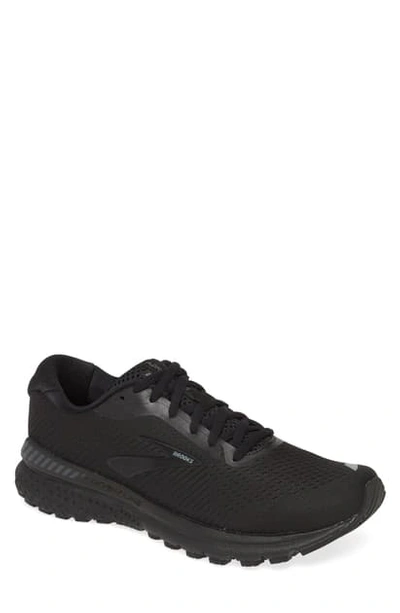 Shop Brooks Adrenaline Gts 20 Running Shoe In Black/ Grey