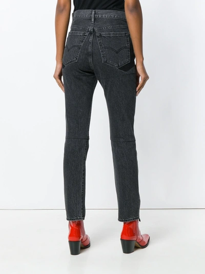 Shop Vetements High Waisted Denim Jeans Black