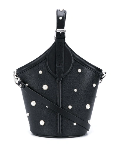 Shop Rebecca Minkoff Pippa Embellished Bucket Bag In Black