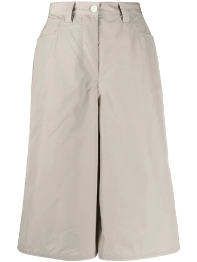 Shop Sunnei Cropped Trousers In Neutrals