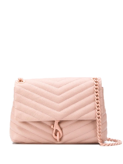 Shop Rebecca Minkoff Eddie Quilted Shoulder Bag In Pink