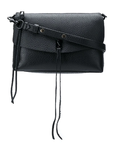 Shop Rebecca Minkoff Darren Fringed Shoulder Bag In Black