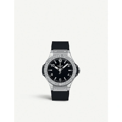 Shop Hublot Women's 361.sx.1270.rx.1104 Big Bang Steel Diamonds Watch In Silver
