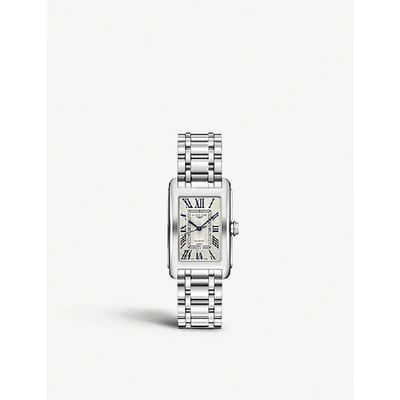 Shop Longines L5.757.4.71.6 Dolcevita Stainless Steel Watch In Silver