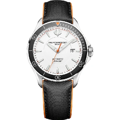 Shop Baume & Mercier M0a10337 Clifton Club Stainless Steel Watch In Black