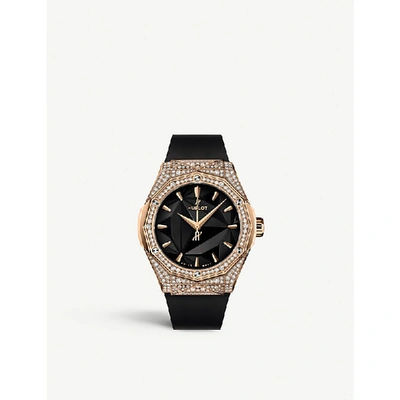 Shop Hublot 550.os.1800.rx.1604.orl19 Orlinksi Classic Fusion 18ct King-gold And Diamond Watch