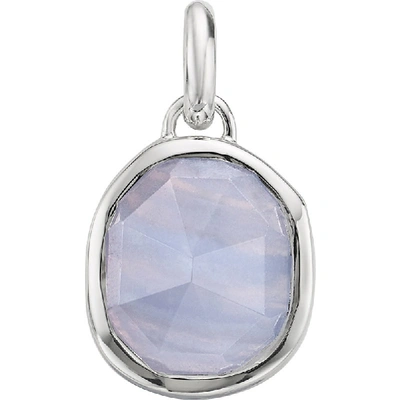 Shop Monica Vinader Women's Siren Medium Sterling Silver And Agate Pendant